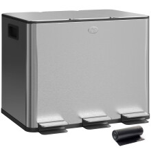 Cubo de Basura Gris 49.6 x 34.5 x 38.6 cm