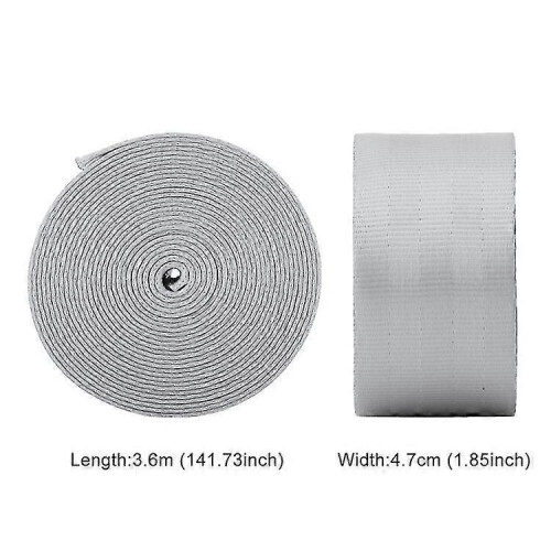 (Silver) Aangepaste polyester autogordel, racegordel, lengte: 3,6 m 2