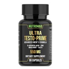 NutriMali Ultra Test Prime – Zinc, Maca, Selenium, CoQ10, D-Aspartic Acid, Magnesium | 90 Vegan Capsules | Energy, Stamina | Test Supplements for