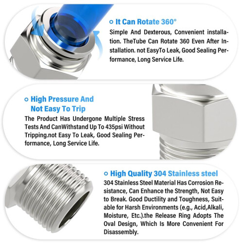 Push-to-Connect Fittings High-Temperature Quick Coupler1