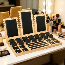 Wooden Jewelry Display Stand Set Pendant Necklace Display Holder Black