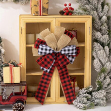 (Section B) Elegant Christmas Bowknot Decors Colorful Christmas Bowknot Charm Set Multifunctional for Gift Wrapping and Decors