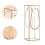Set of 12 Delicate Gift Wrapping Boxes Stylish Rectangular Clear Gift Boxes with Gold Frame for Celebration Multicolor 3