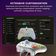 Turtle Beach Afterglow Wave Grey Wired RGB Gaming Controller with Mappable Buttons, Hall-Effect Hair Triggers and Audio Controls. Licensed for Xbox S