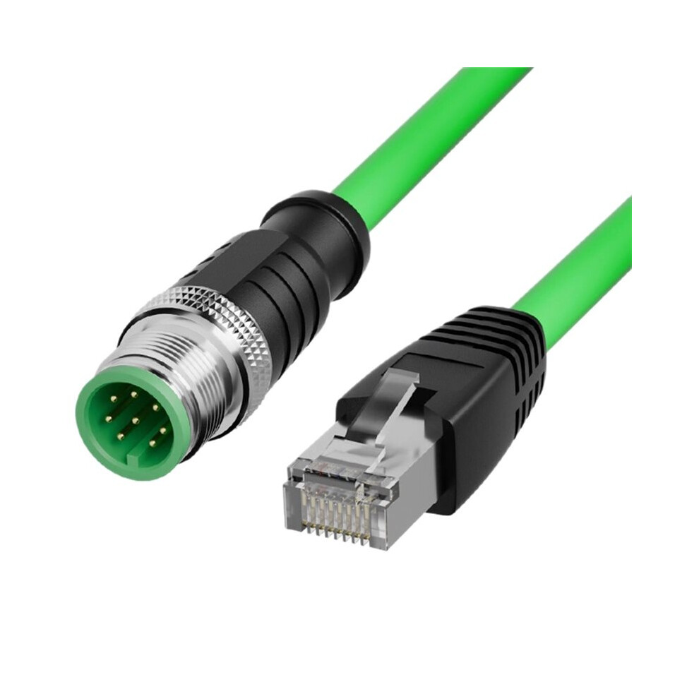 1M 8Pin M12torj45 Cable Ip67 Waterproof Stp Shielded Of Rj45 Industrial Ethernet Cable For Ethercat/Profinet/Iiot 6032199788302