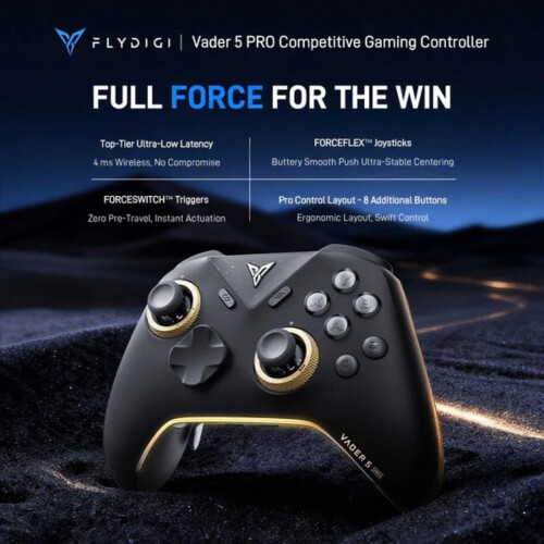 Flydigi Vader 5 Pro Wireless Controller for PC/Switch/Mobile (NOT Xbox/PlayStation Compatible) Hall Effect Sticks, Linear & Micro-Switch Triggers, 10