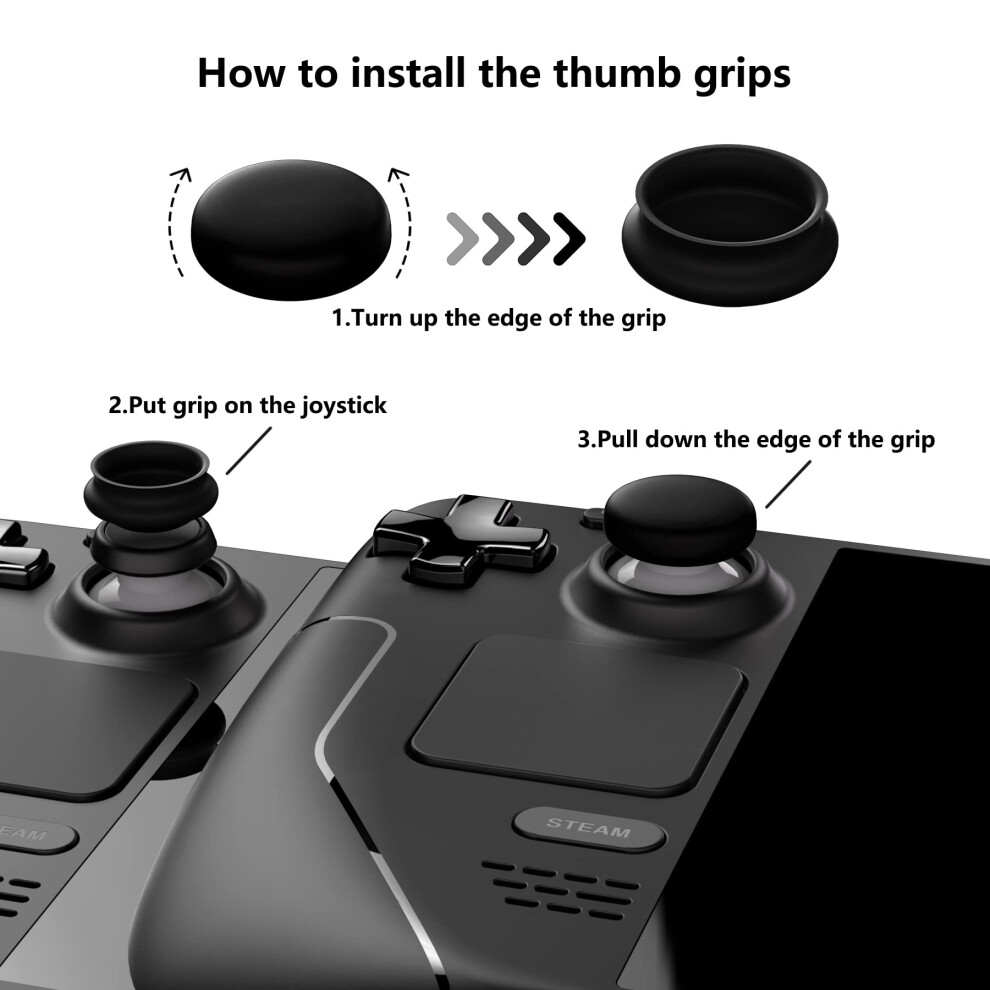 Playvital Thumb Grip Caps For Steam Deck Lcd, Silicone Thumbsticks Grips Joystick Caps For Steam Deck Oled - Diamond & Crack Bomb Design Grain/Orange 5004386106641