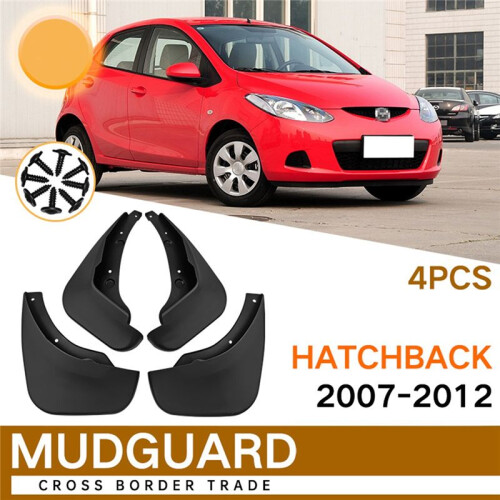 4PCS Mudflap for  2 Hatchback 2007-2012  Mud Flaps Guard  Flap Mudguard Accessories 1
