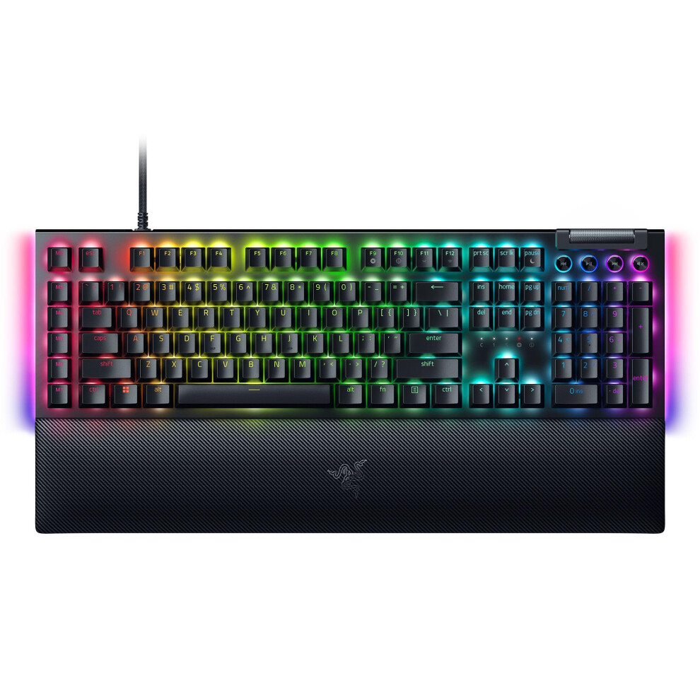 Razer Blackwidow V4 ( Switch) - Mechanical Gaming Keyboard With Chroma Rgb (Clicky Mechanical Switches, 6 Dedicated Macro Keys, Doubleshot Green