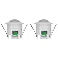 2X 110-240V RéGlable 360 DegréS Plafond PIR de Mouvement Infrarouge Humain DéTecteur de LumièRe Interrupteur Blanc