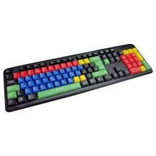 USB Qwerty Keyboard Uppercase & Lowercase Coloured for Children / Great for Kids in Schools and Nurseries / Comfortable & Waterproof / iCHOOSE