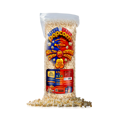 Mac-Corns 2.7kg Bulk Pack Salted & Sweet Popcorn