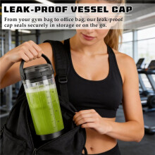2 PCS Blade Cover and Vessel Cap Set for BC100/BC151 Series Portable Blender Accessories Leakproof Vessel Cap
