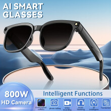 (Black With Black) Smart AI Glasses with Camera & Video Recording, Wireless Wireless Smart Glasses Suitable for Real-Time Transmission