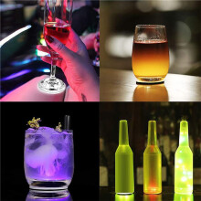 100 Stuks LED-Onderzetter Wit, Oplichtende Onderzetters, LED-Stickerverlichting, Wijnflesverlichting, voor Drankjes, Baraccessoires, Feest, Bruiloft
