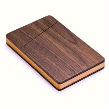 Portable Wood Business Card Holder Slim Wooden Card Case for Men, Desktop Business Card Organizer, for Offices & Home