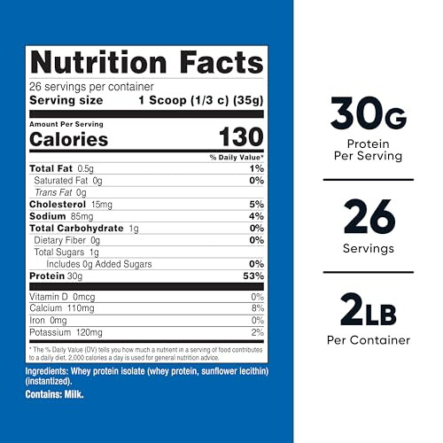 Nutricost Whey Protein Isolat (Unaromatisiert) 2LBS 1