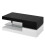 (Black,White) Table basse moderne,LED ambiante,contrôle app/Bluetooth,plateau en verre,finition laquée,salon 6
