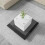Table basse en verre laqué, table mobile sur roulettes pivotantes 5