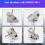 Car Indoor Rear Row Hook Assembly for  Model 3 2017-2023 Coat Hook Left+Right 8
