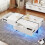 (White) Table basse laquée, imitation marbre,, salon, LED pilotée par app 6