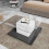 Table basse en verre laqué, table mobile sur roulettes pivotantes 10