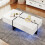 (White) Table basse laquée, imitation marbre,, salon, LED pilotée par app 10