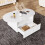 Table basse en forme de nuage avec tiroirs et niches de rangement 7