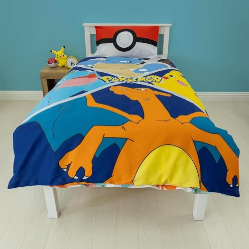 Pokémon Pokemon 'Action' Single Duvet Set - Large Print Design 1