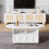 Table basse en forme de nuage avec tiroirs et niches de rangement 11