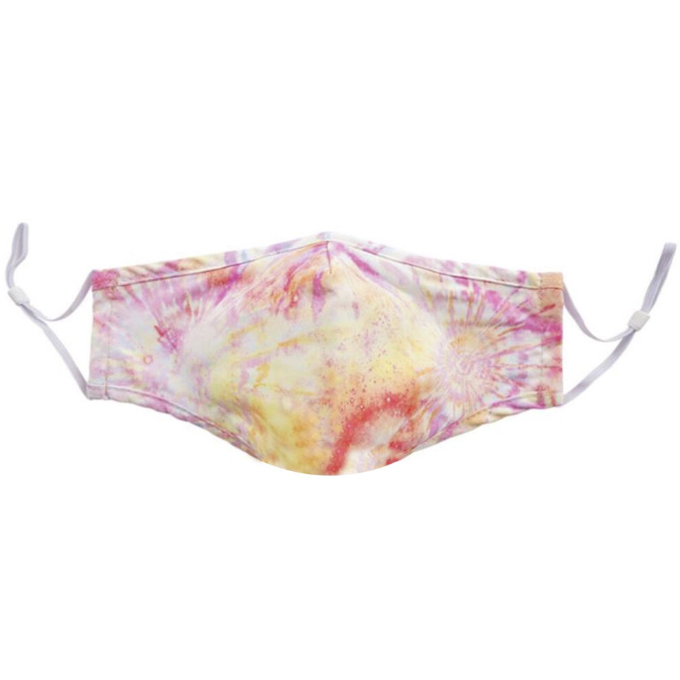 Aquarius 2X Termin8 Adult Face Mask Tie Die Three Layer Light Weight And Reusable, Orange