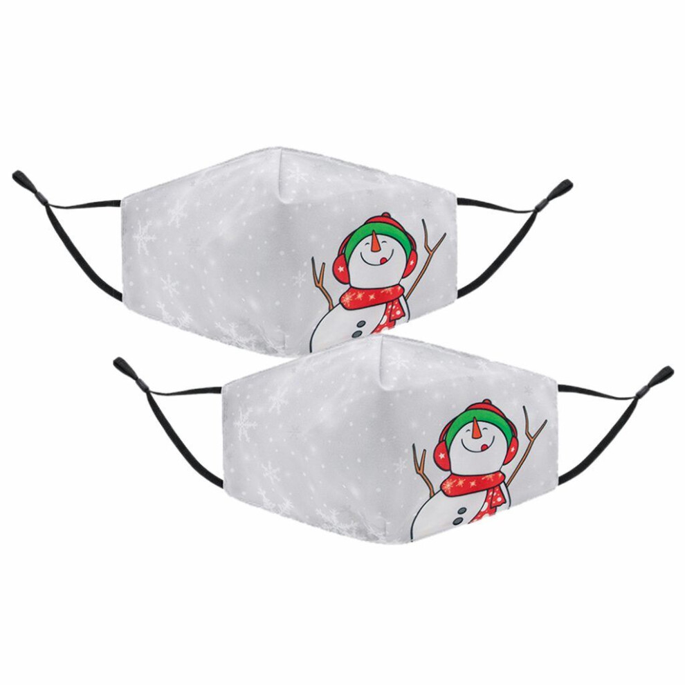 Aquarius 2Pk Termin8 Printed Pattern, Lightweight Breathable, Christmas Design Face Mask