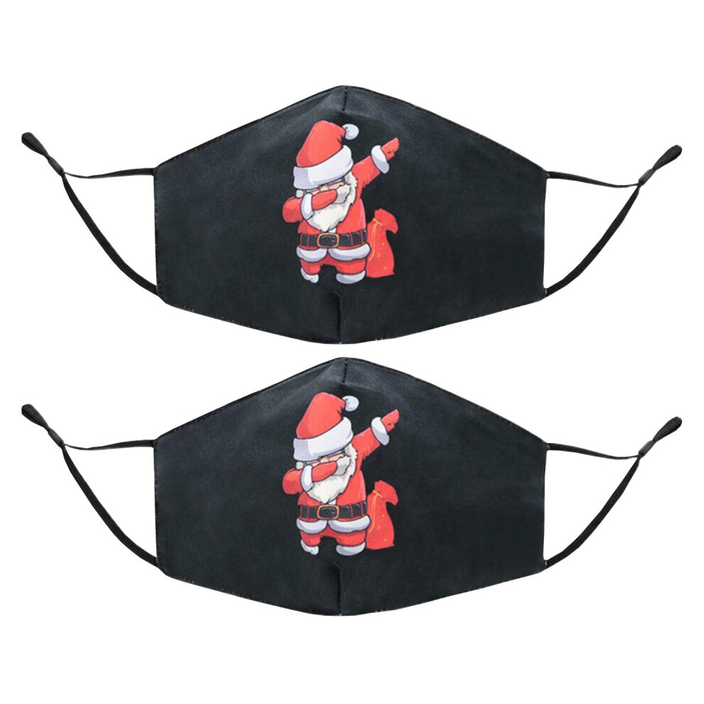 Aquarius 2Pk Termin8 Printed Pattern, Lightweight Breathable, Christmas Design Face Mask