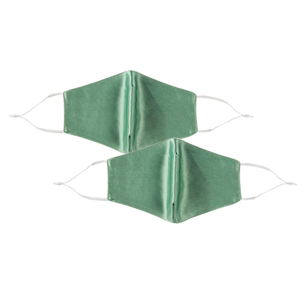 Aquarius 2Pk Termin8 Satinsilk, Lightweight Breathable, Washable&Festival Face Mask, Jade