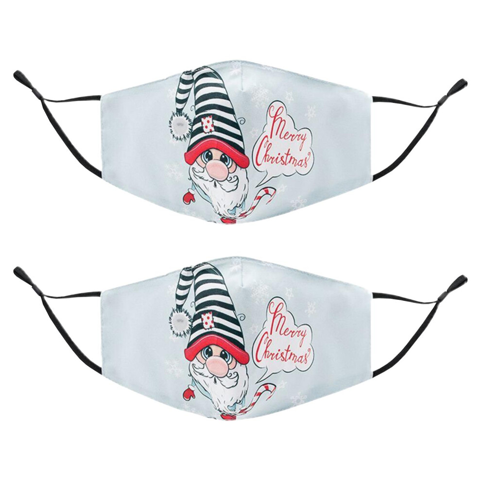 Aquarius 2Pk Termin8 Printed Pattern, Lightweight Breathable, Christmas Design Face Mask