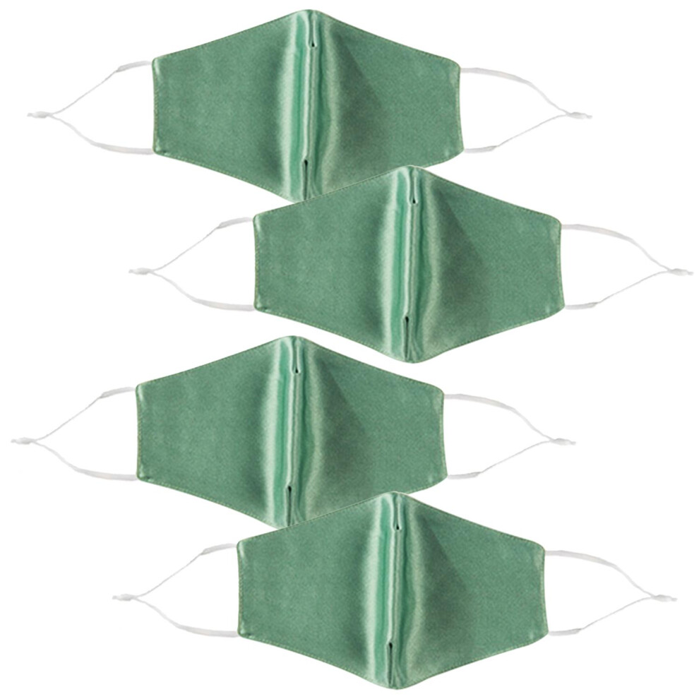 Aquarius 4Pk Termin8 Satinsilk, Lightweight Breathable, Washable&Festival Face Mask, Jade