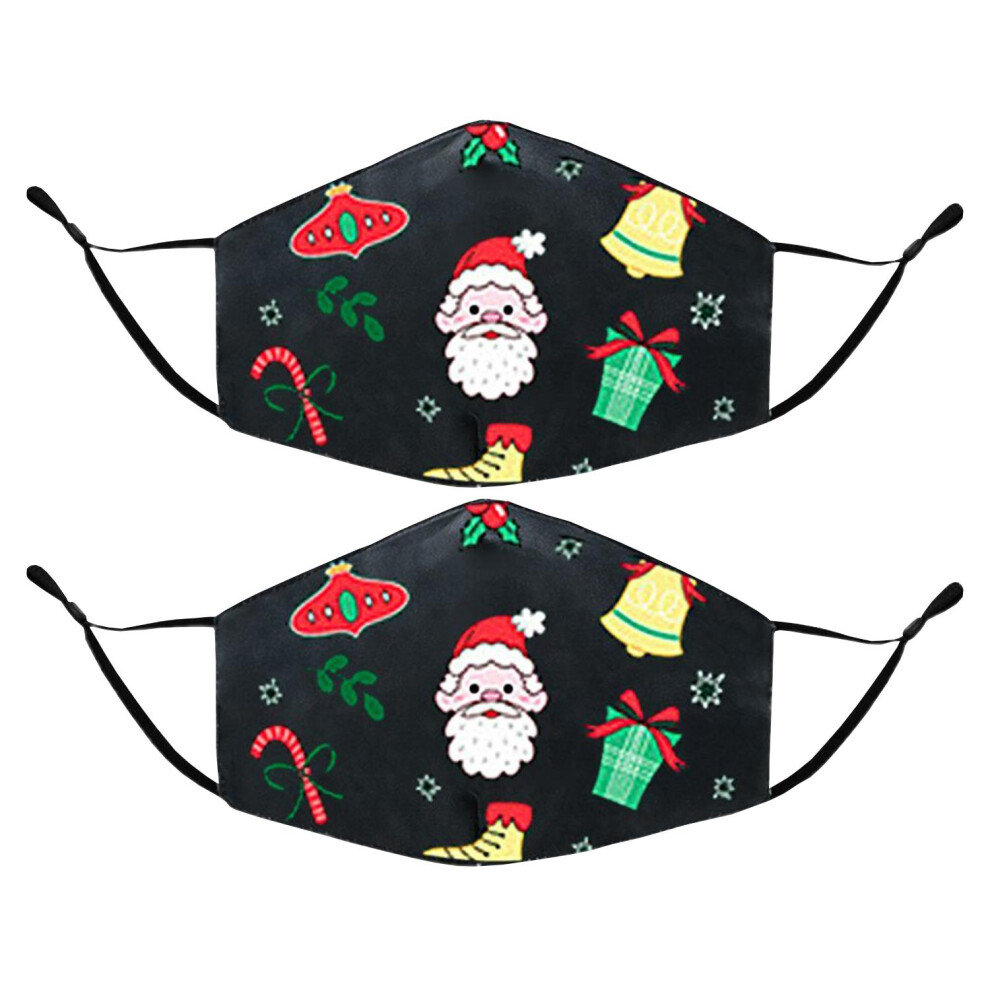 Aquarius 2Pk Termin8 Printed Pattern, Lightweight Breathable, Christmas Design Face Mask
