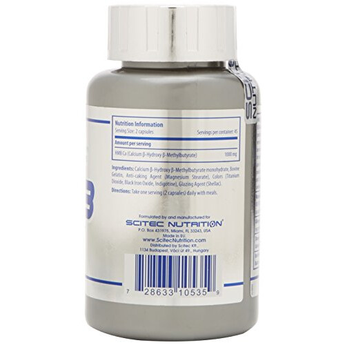 Scitec Nutrition HMB B-Hydroxy, B-Methylbutyrate Capsules - 90 Caps 1