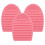 3x Envie Silicone Egg Sponge Scrubber Make-Up Brush Cleaner - Pink 1
