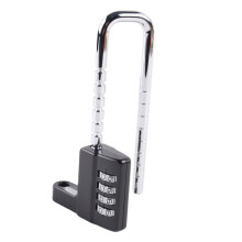 Combination Padlock Outdoor, Waterproof Heavy Duty Padlock with Code, Multifunctional Adjustable Long Padlock- Black