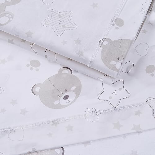 Italbaby 3 Piece Fantasy Cot Sheet, Grey 1