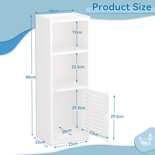Dripex (Small Door) 3 Tier Bathroom Floor Cabinet 1
