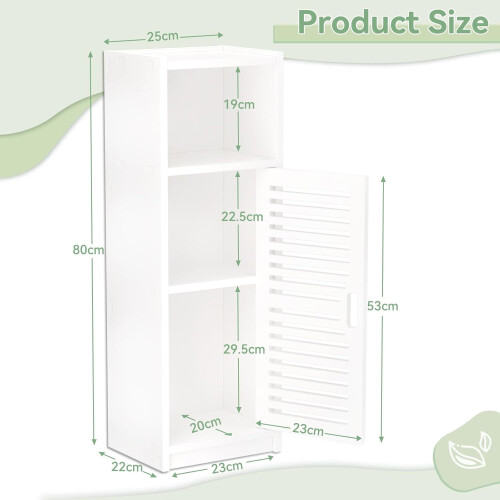 Dripex (Large Door) 3 Tier Bathroom Floor Cabinet 1