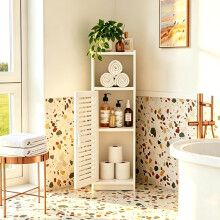 (Large Door) 3 Tier Bathroom Floor Cabinet