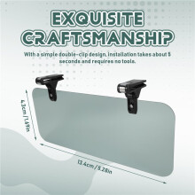 Sun Visor Extender for Cars, Adjustable Visor Extension for Car Visor,Double-Clip,Anti Glare Stray Light
