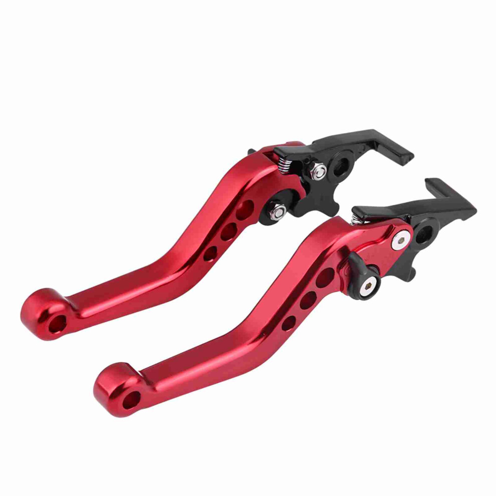 Aluminium Alloy Motorcycle Brake Lever Pair Red 7293282875999