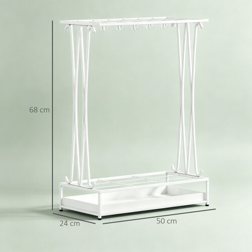Homcom Paragüero Blanco 50 x 24 x 68 cm 2