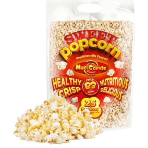 Mac-Corns 1kg Sweet Popcorn Carrier Pack