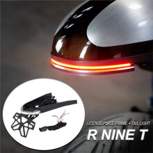 Scrambler License Plate Holder Rear LED Turn Signal Stop Brake Tail Light Bracket for  RNINET RNINE T R NineT