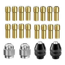 Drill Chuck Collet Set,with Quick Change Adapter and Rotary Drill Nut Tool-1/32Inch to 1/8Inch ShankSize Replacement Kit